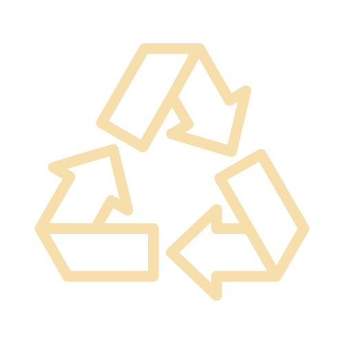 Symbole de recyclage composé de trois flèches courbes formant un triangle, représentant la circularité et l'économie